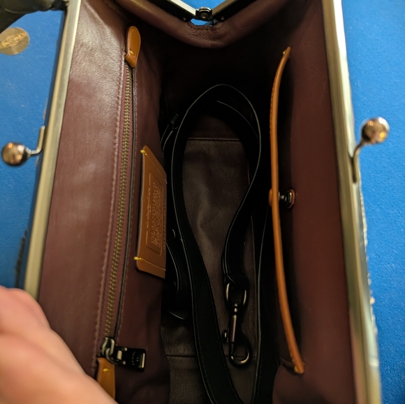 Coach Kisslock closure, frame, handbag, patchwork - Picture 3 of 9